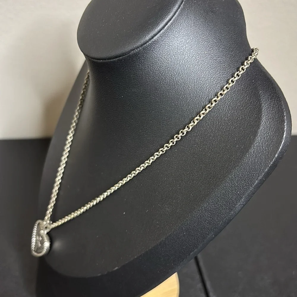 Hallmark Faith Love Cross Stainless Steel Embossed Chain Necklace